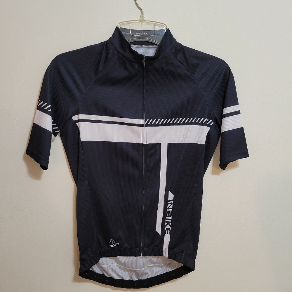Inbike Cycling Shirt Black White Small